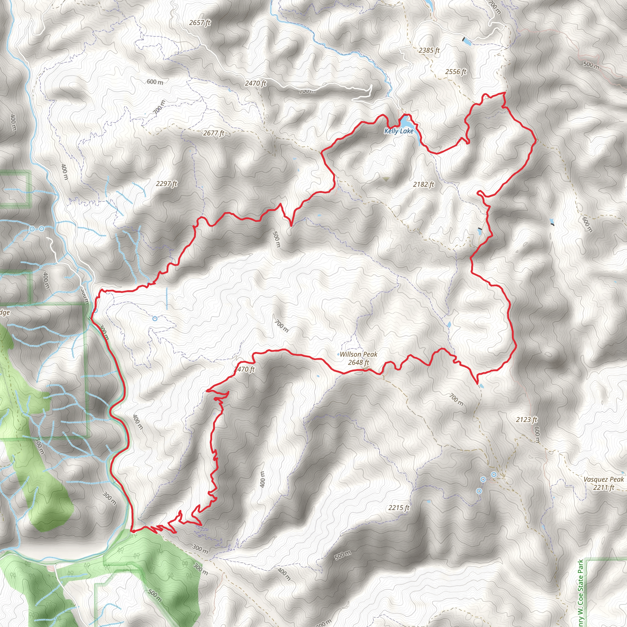 Jim Donnelly Trail, Kelly Lake Trail and Grizzly Gulch Trail Loop mobile static map