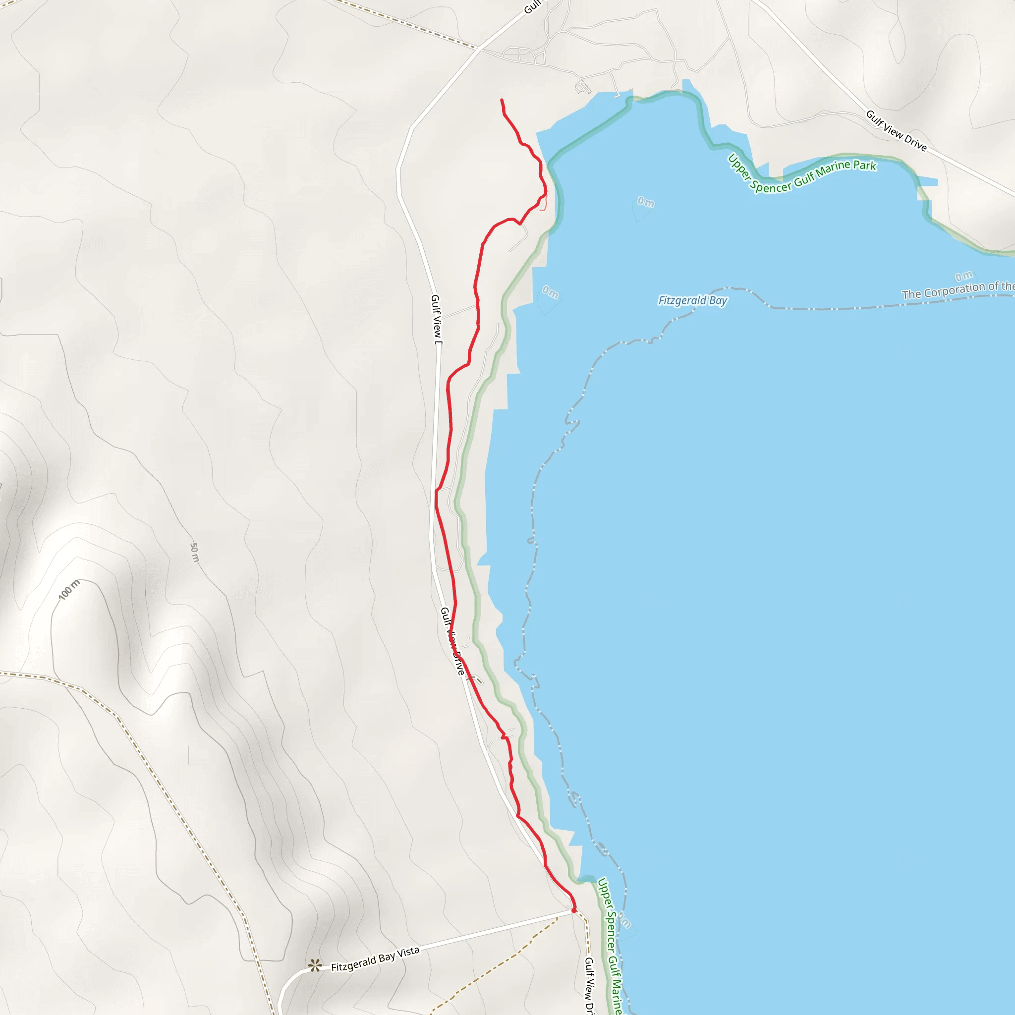 Fitzgerald Bay Hiking Trail mobile static map
