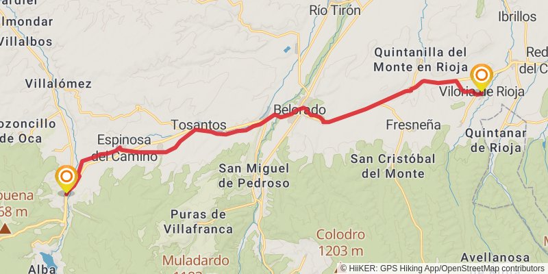 Camino de Santiago Francés stage 13 Map