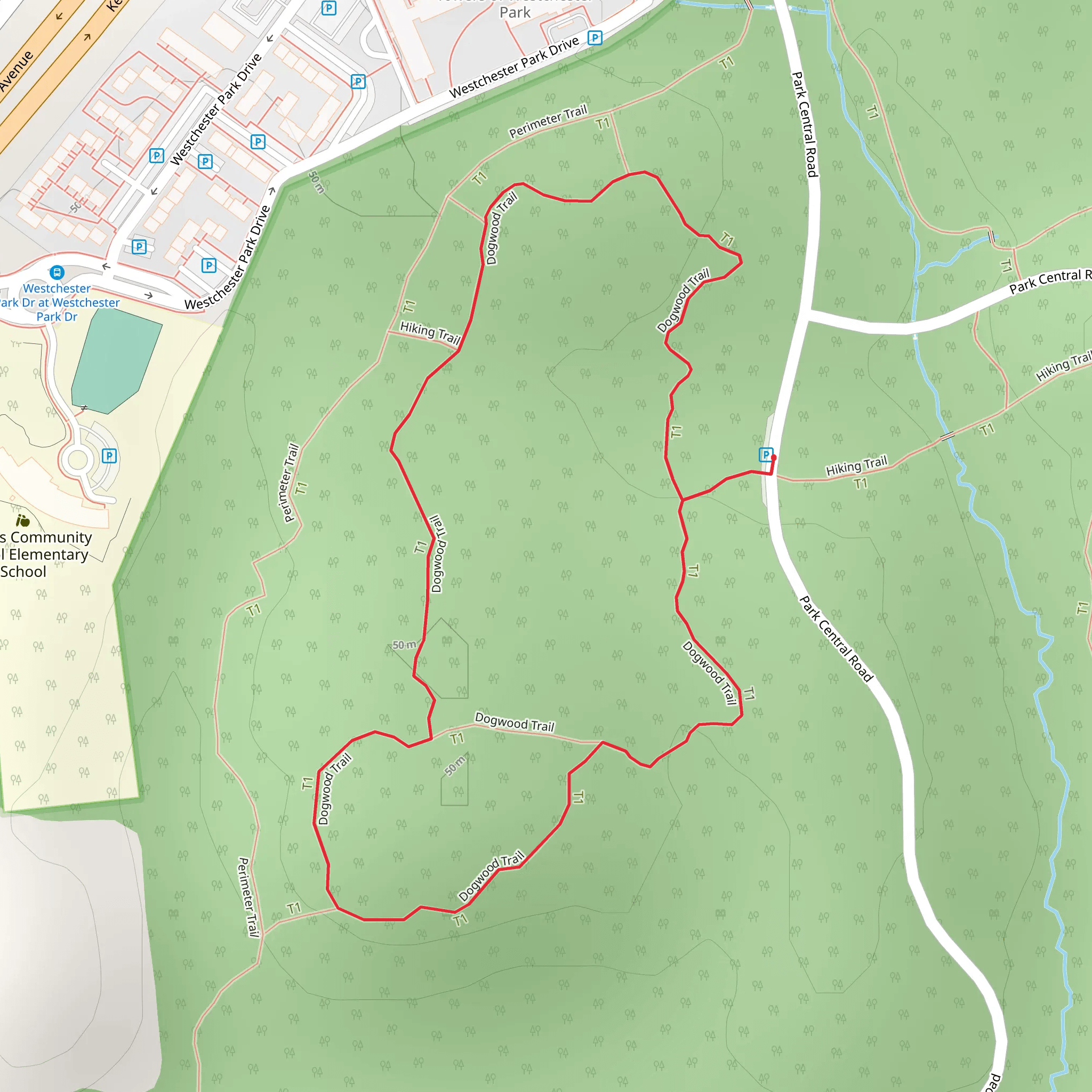 Dogwood Loop Trail mobile static map