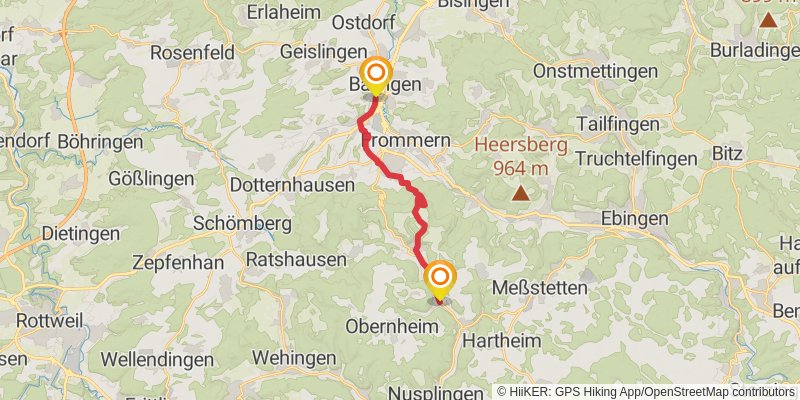 Beuroner Jakobsweg stage 2 Map