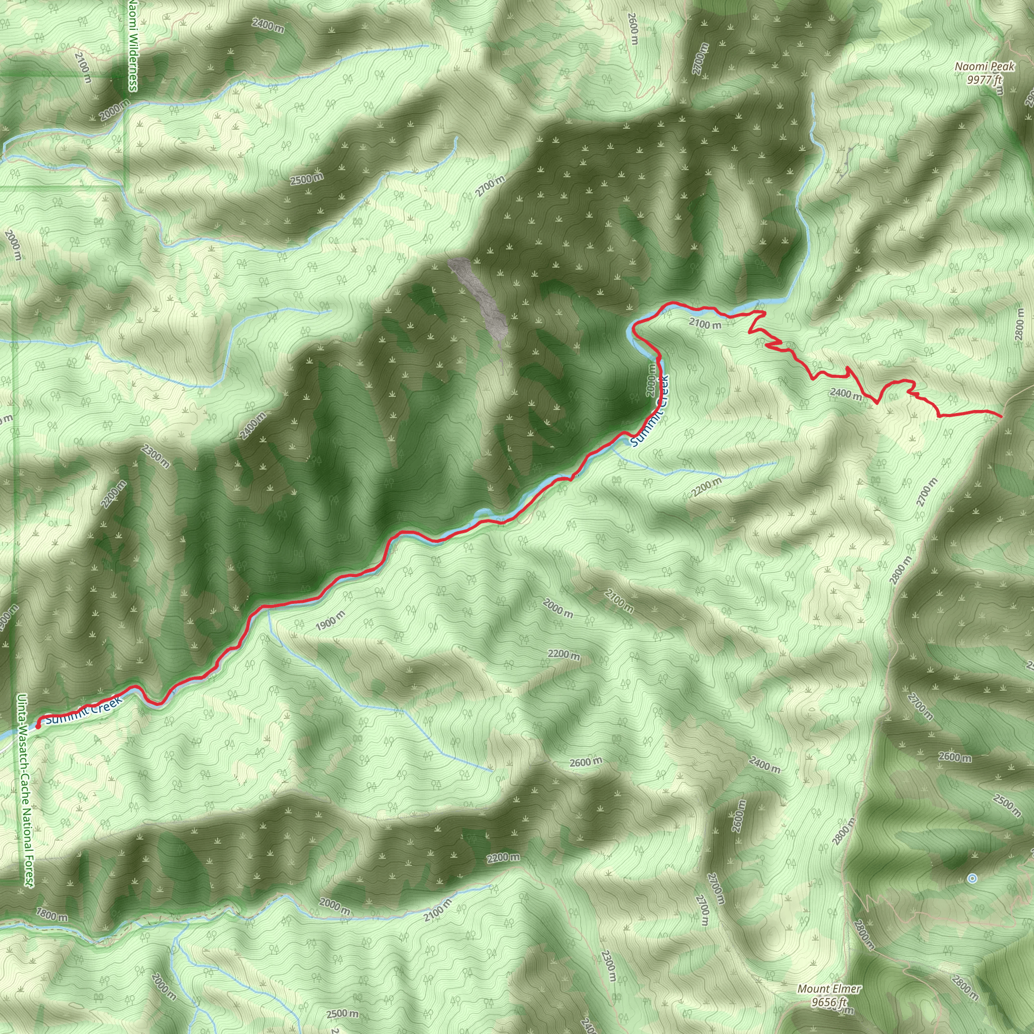 Smithfield Canyon Trail mobile static map
