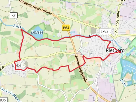 Emsee via Grafenschritte and Grenzweg