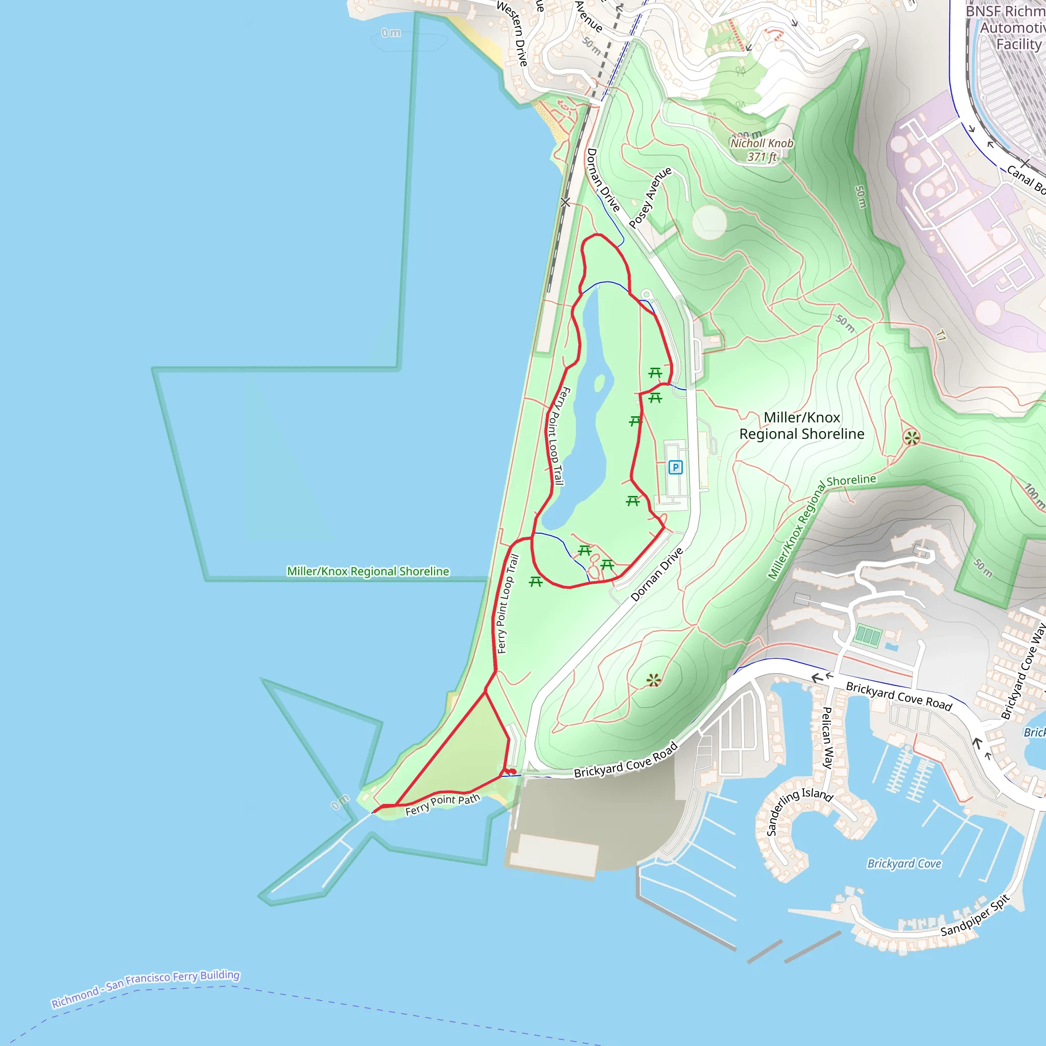 Ferry Point Loop Trail mobile static map