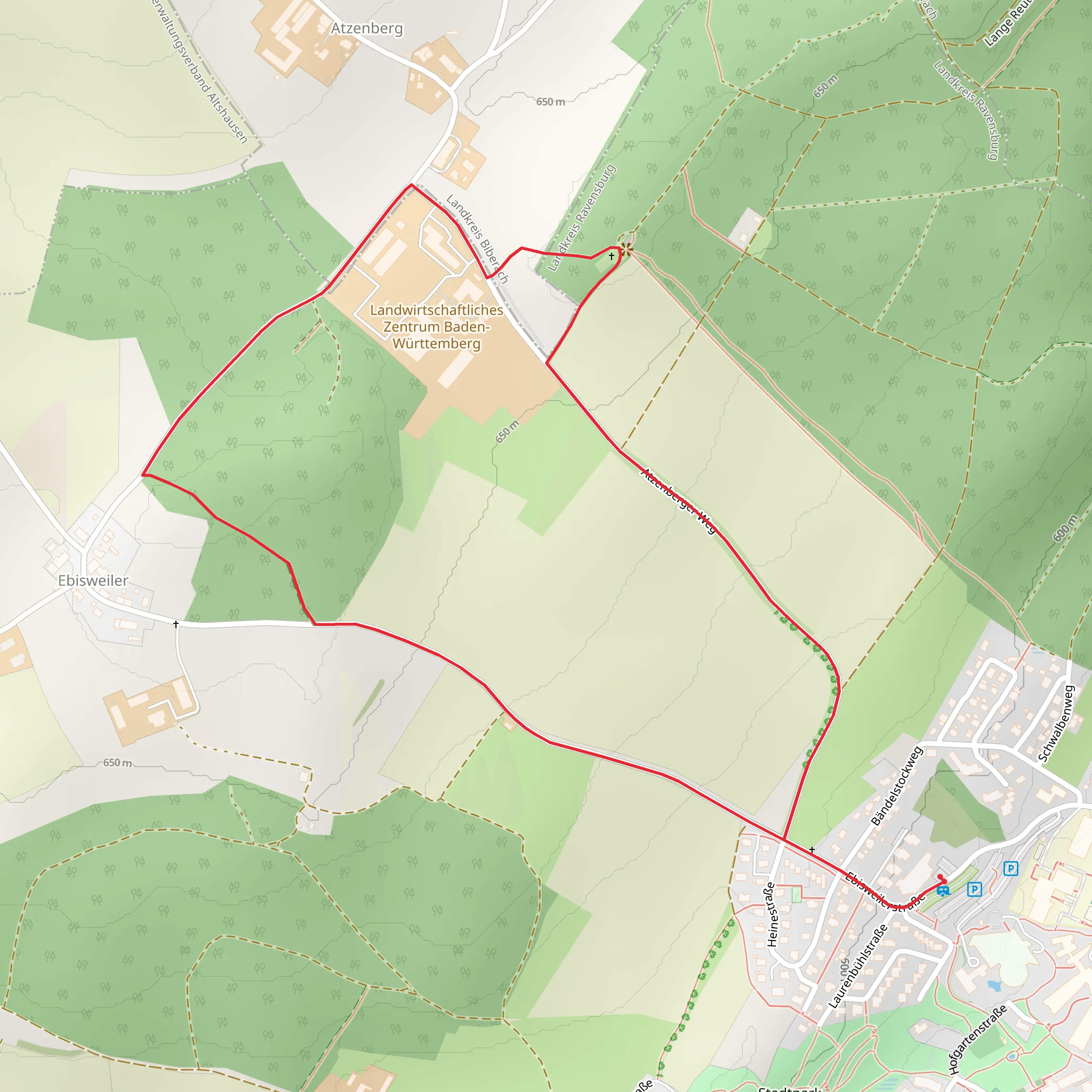 Hohkreuzkapelle Loop mobile static map