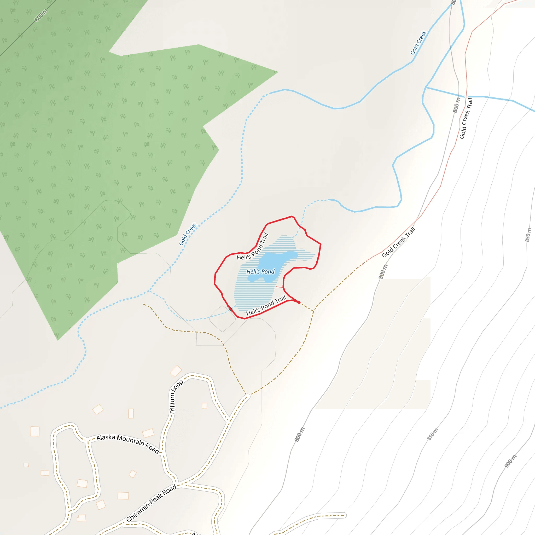 Heli's Pond Loop mobile static map