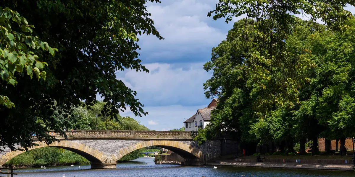Evesham and Haselor Hill from Cropthorne