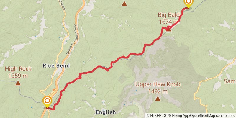Appalachian Trail stage 36 Map