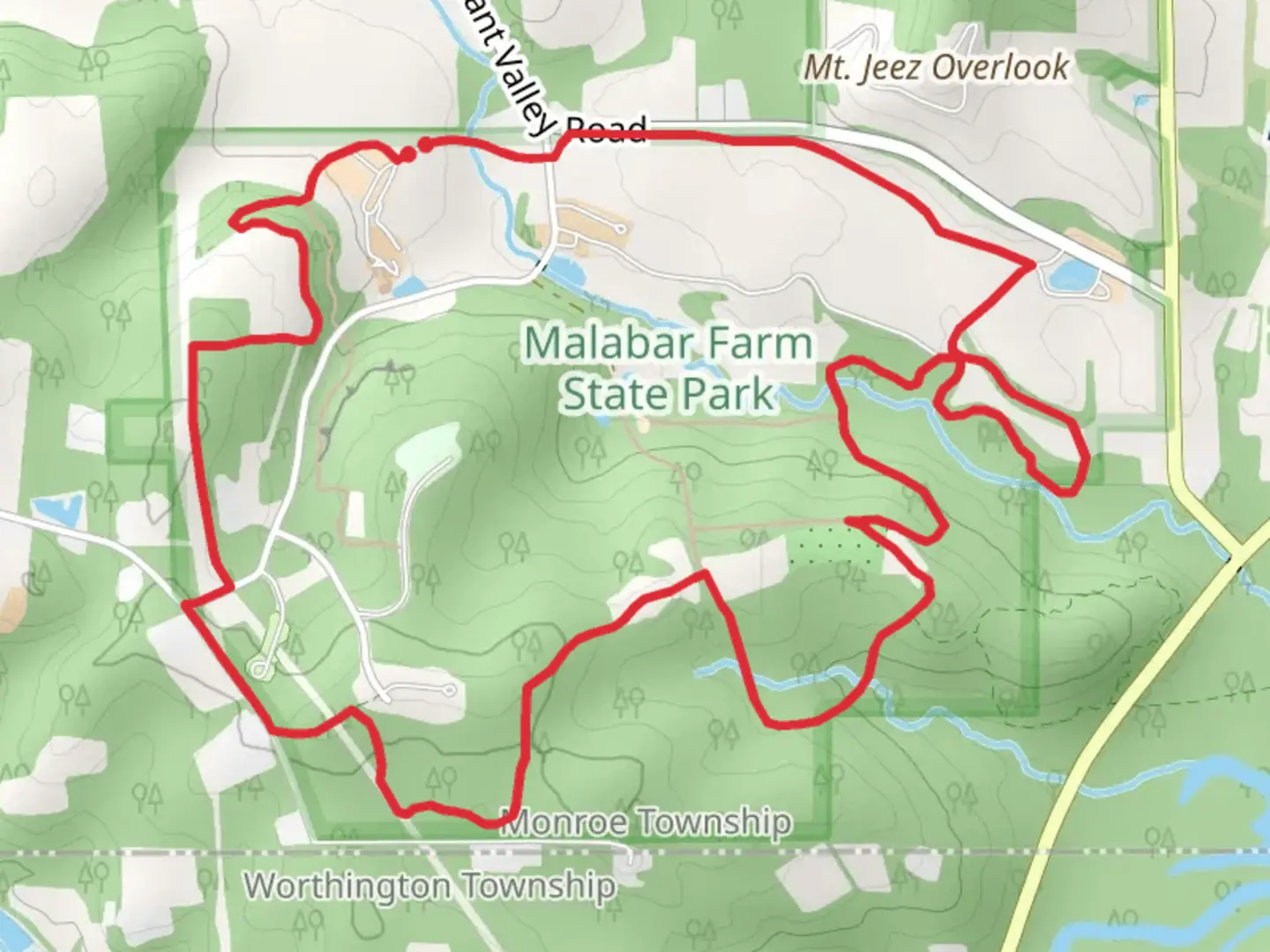 An image depicting the trail Terraced Flower Garden via Pleasant Valley Hiking Trail and its surrounding area.