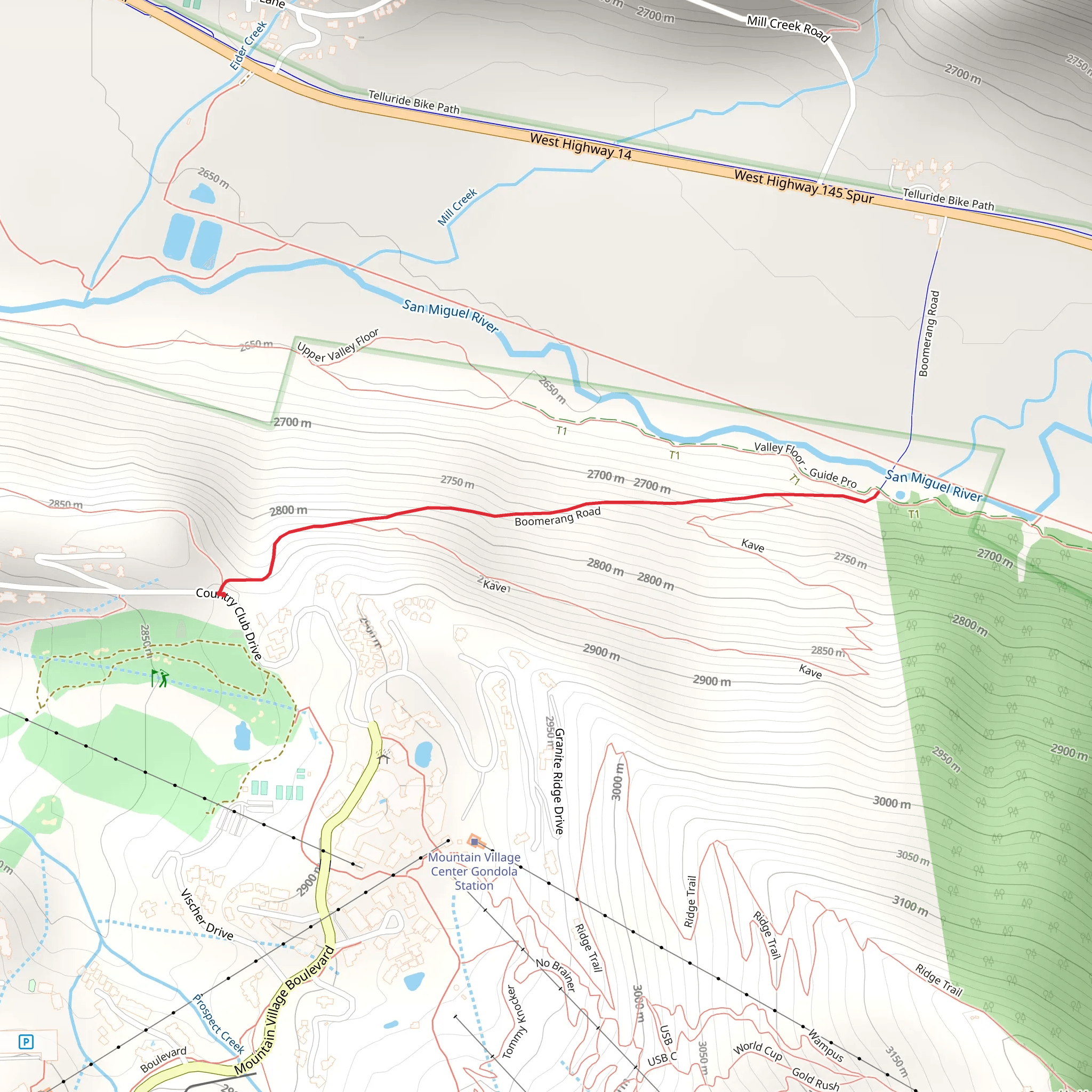 Boomerang Road Walk mobile static map