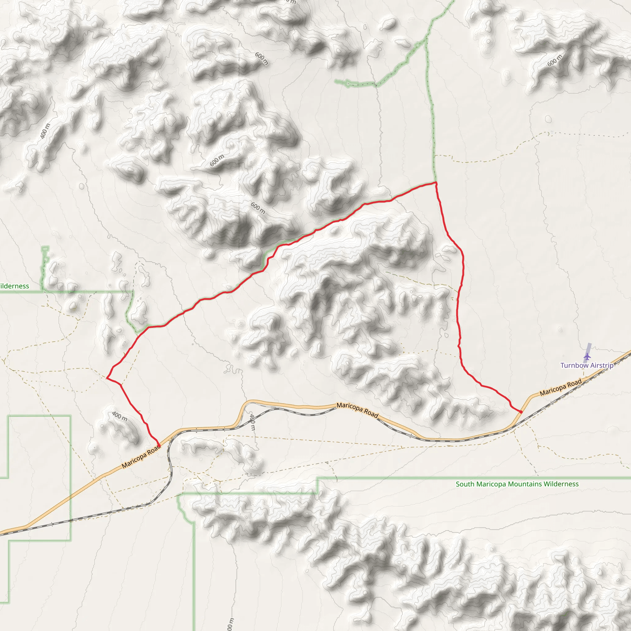 Maricopa Road - North Horseshoe Walk mobile static map