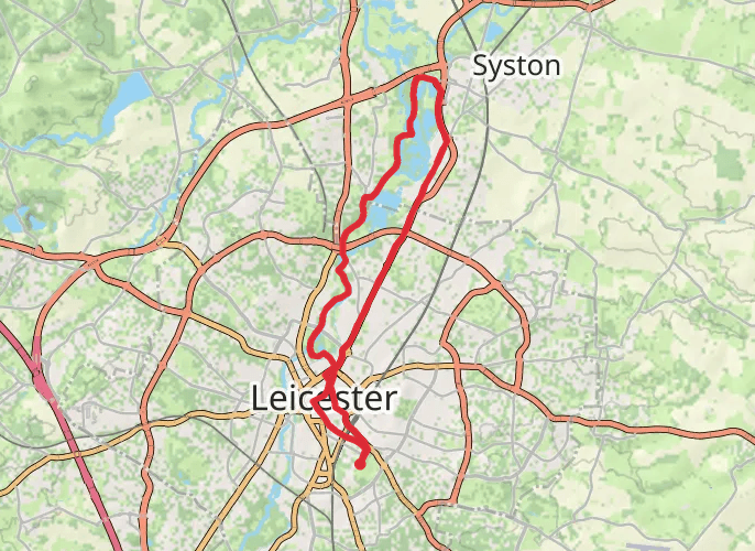 Leicester half marathon mobile static map