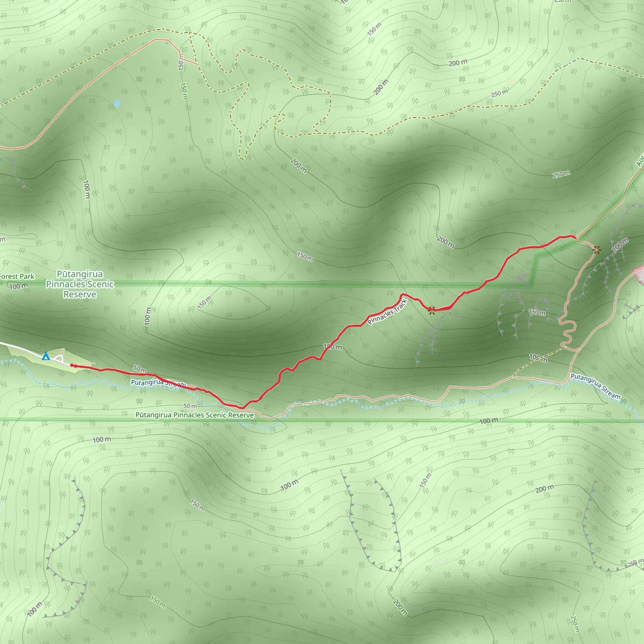 Pinnacles Track mobile static map