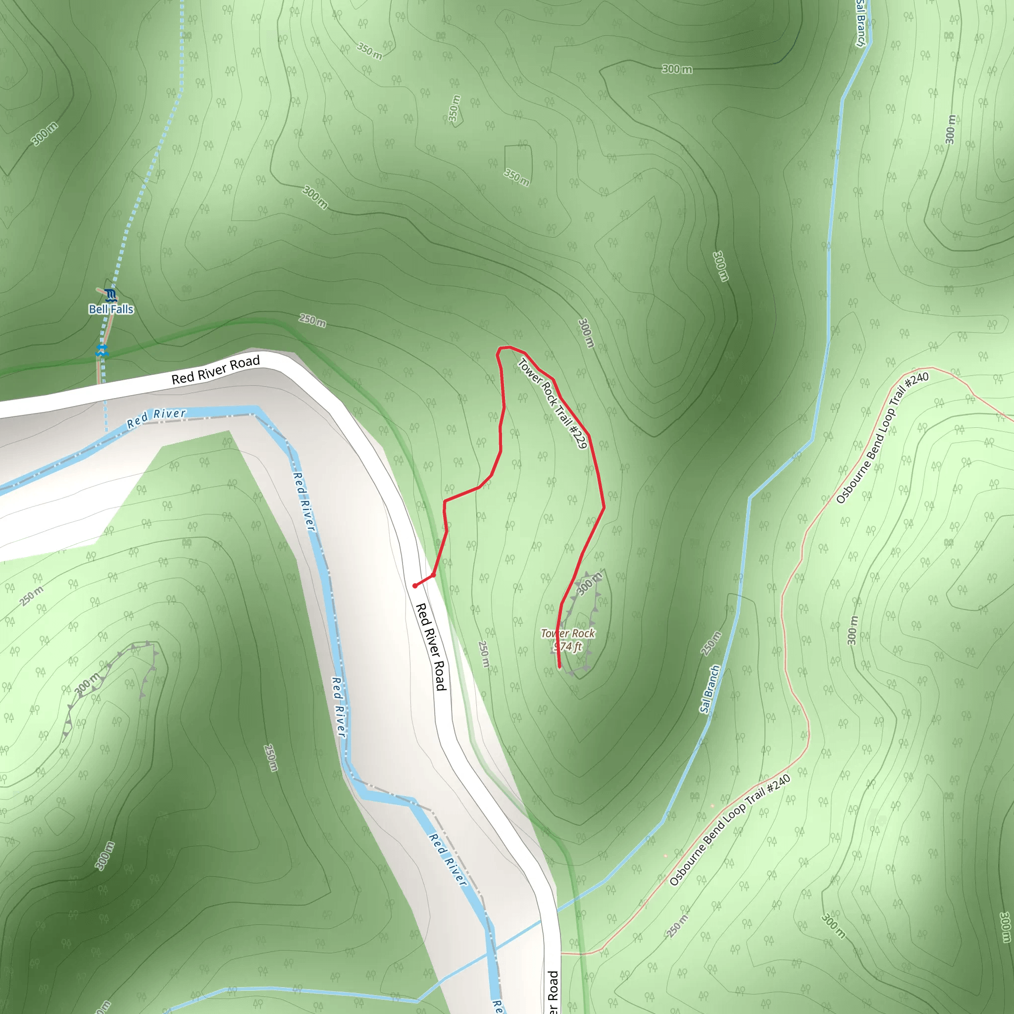 Tower Rock Trail mobile static map