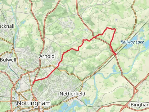 Nottingham to Lowdham Walk
