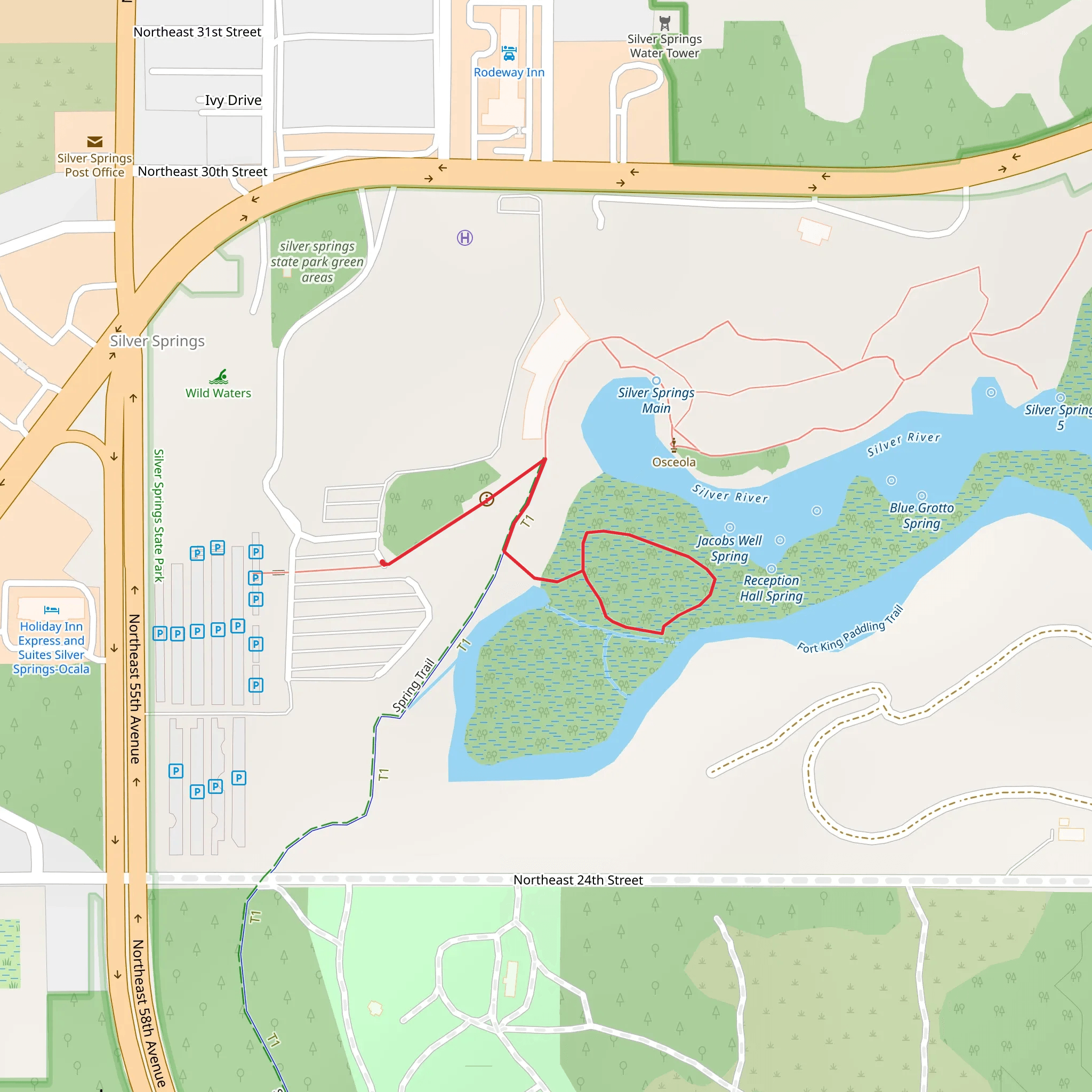 Fort King Paddling Loop Trail mobile static map