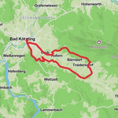 Zellertal to Hofing Loop mobile static map