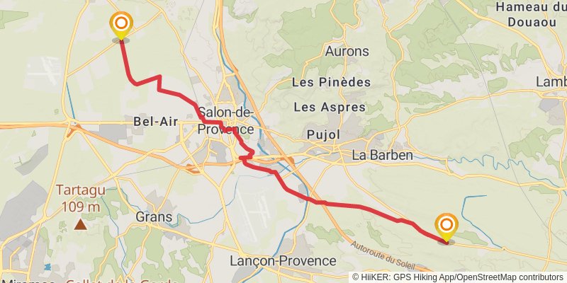 Via Aurelia stage 19 Map