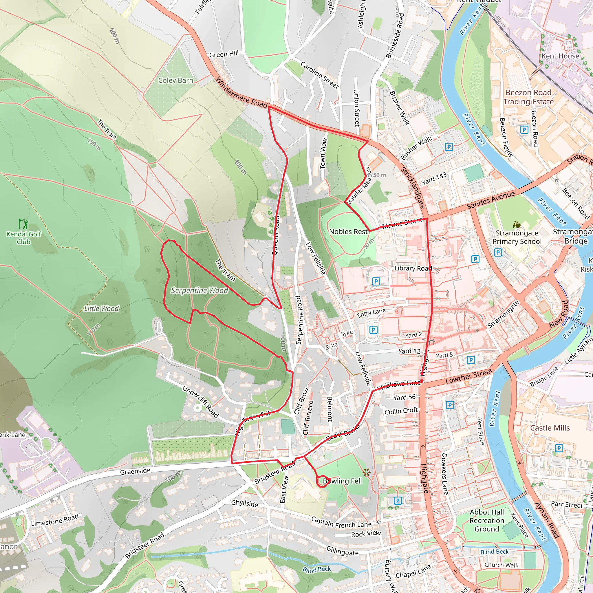 Serpentine Wood mobile static map