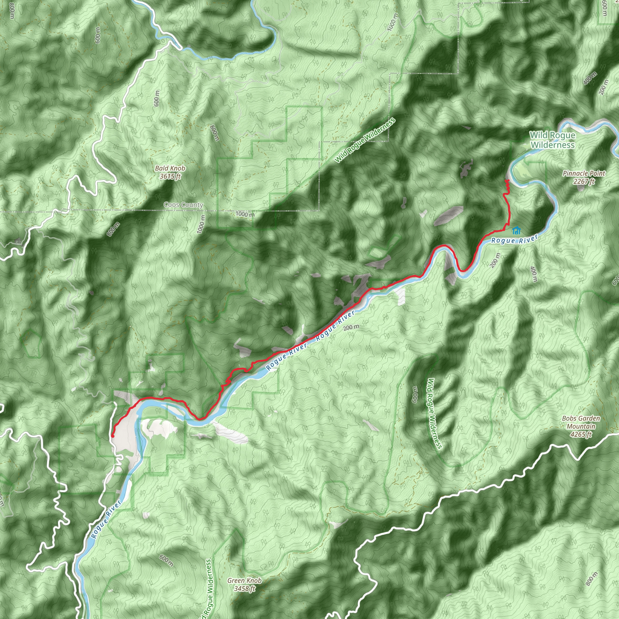 Devil's Backbone Trail mobile static map