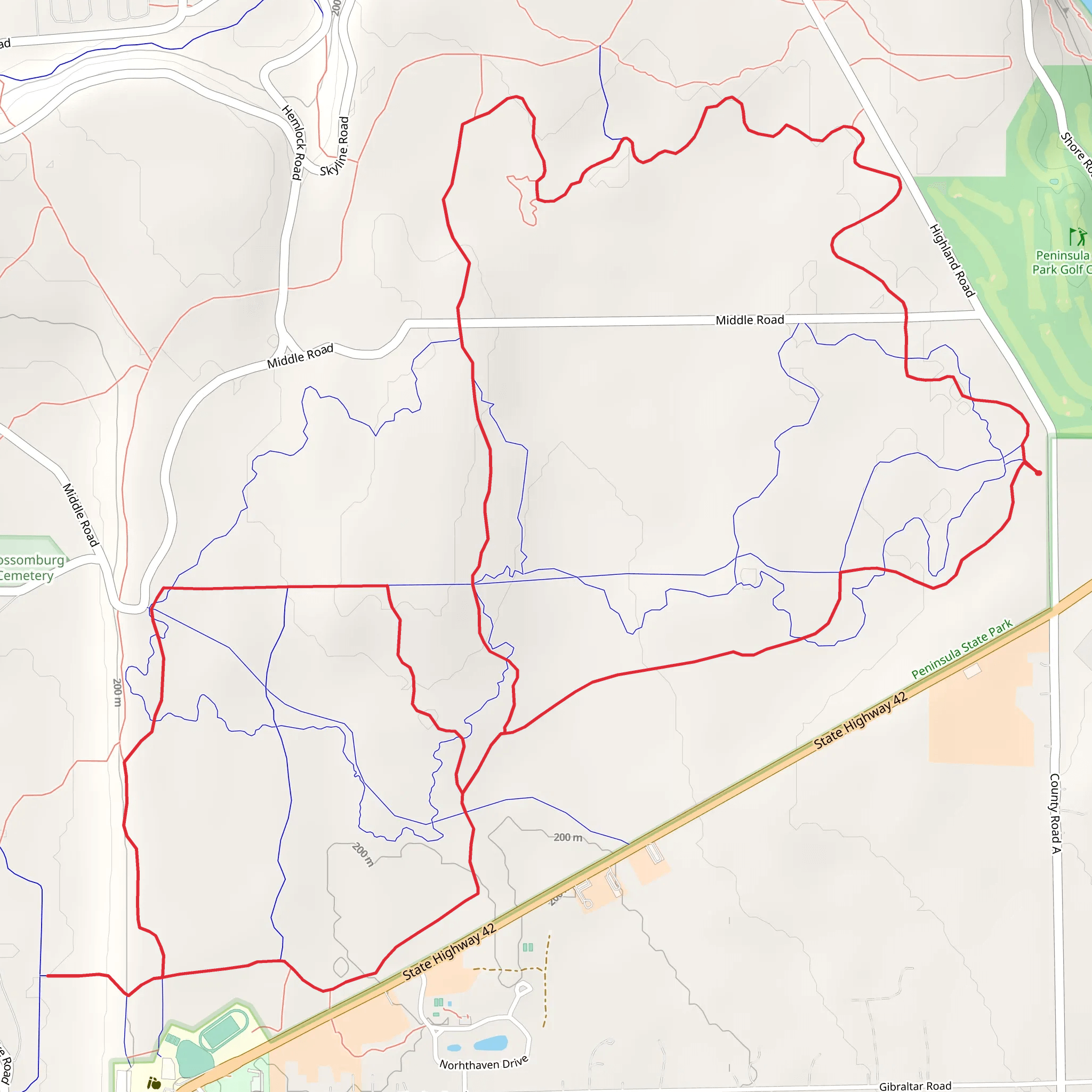 Peninsula State Park knot mobile static map