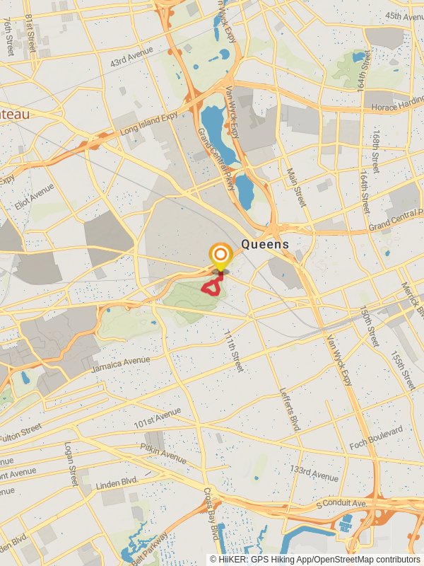 Yellow Trail Loop from Metropolitan Avenue mobile static map