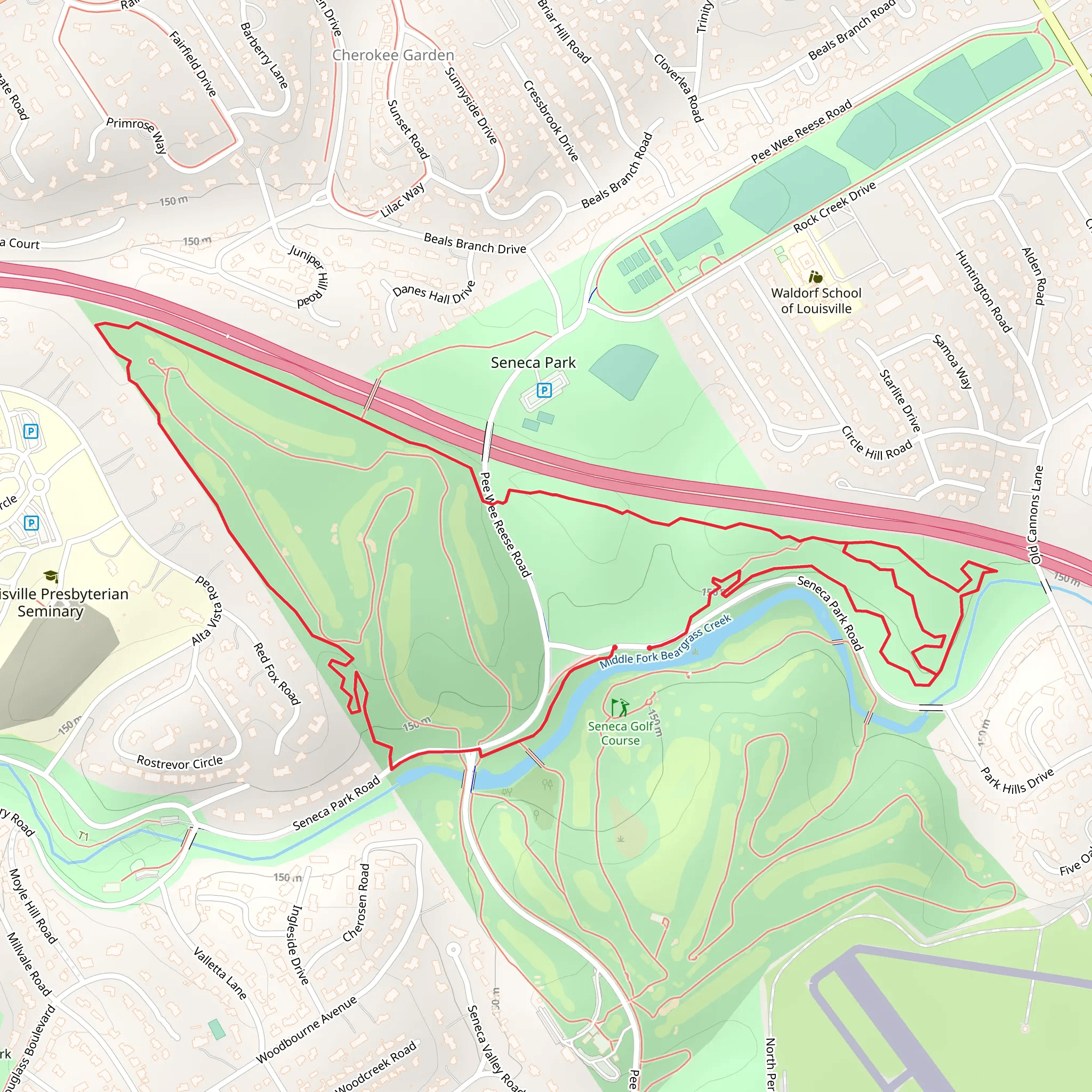 Seneca Park Road Loop mobile static map