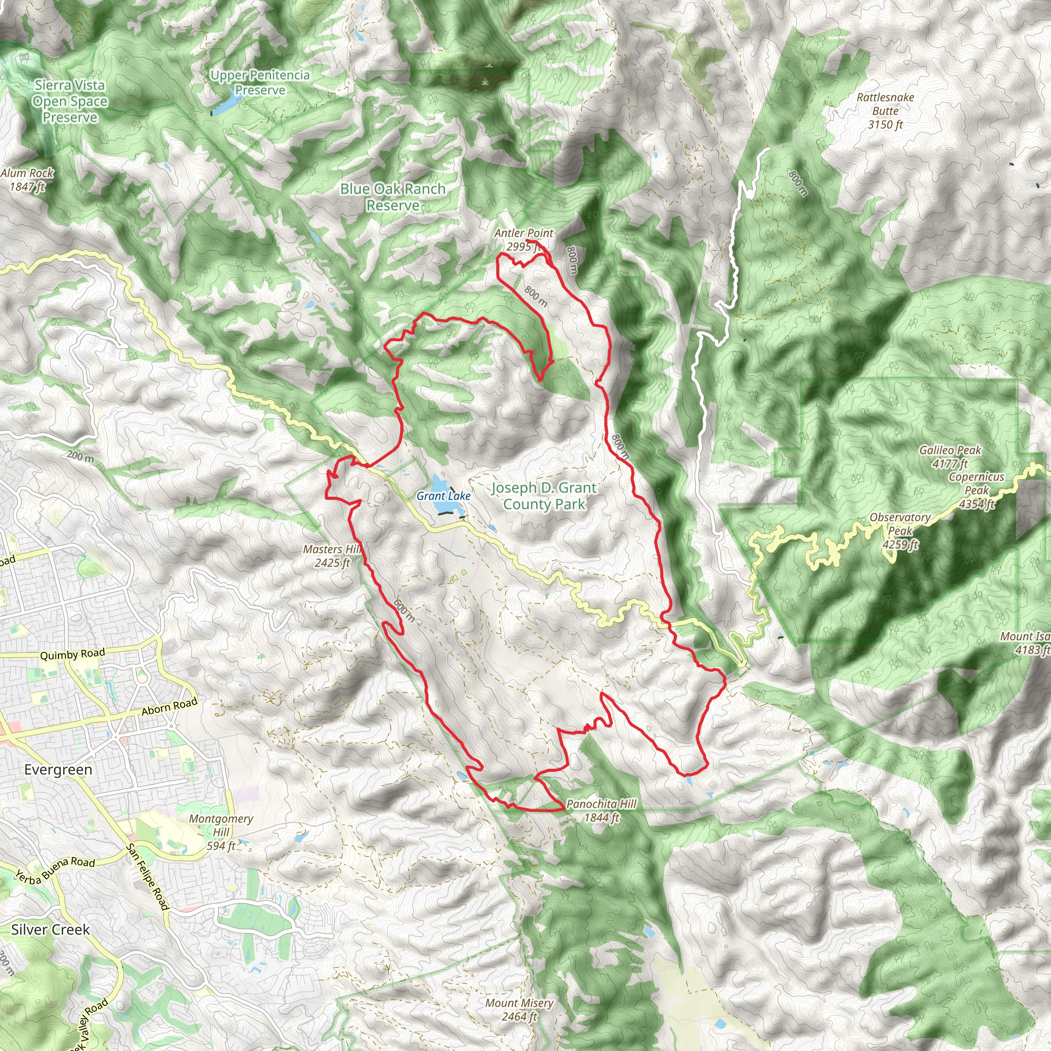 Antler Point - Canada de Pala - Heron Loop Trail mobile static map