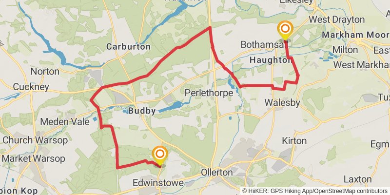 Robin Hood Way stage 9 Map