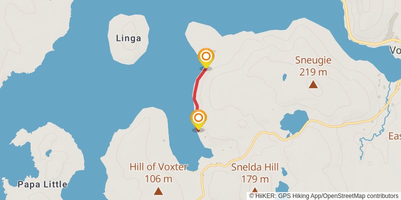 Coastal Walk of Shetland - West stage 16 Map