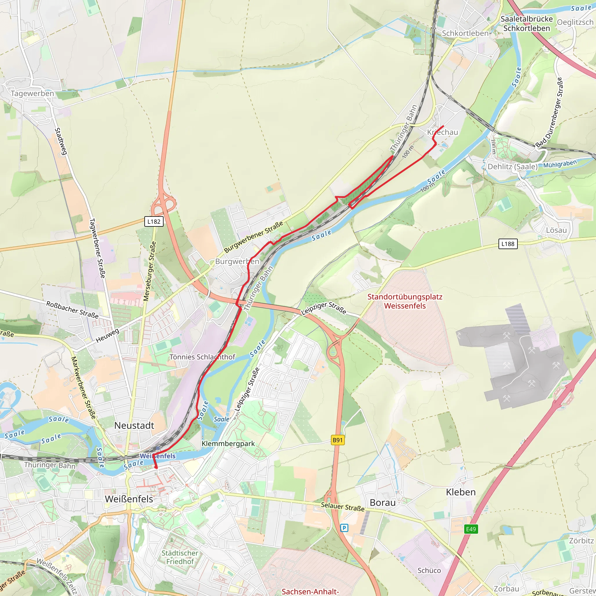 Kriechau via Pfennigbrücke mobile static map