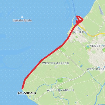 Norddeich Coastal Walk mobile static map
