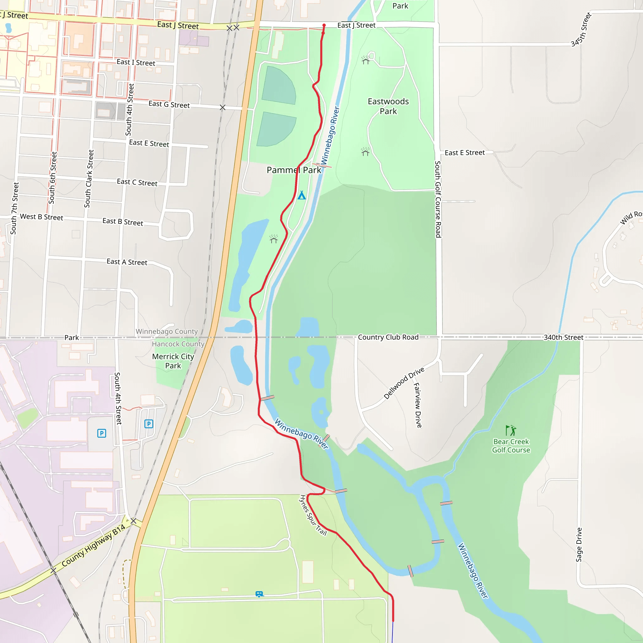 Winnebago River Walk mobile static map