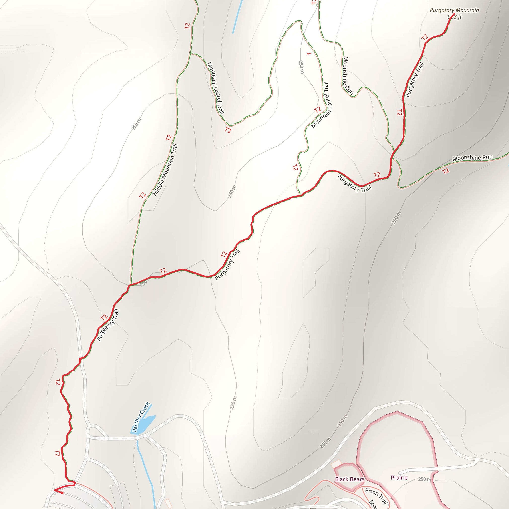 Purgatory Mountain mobile static map