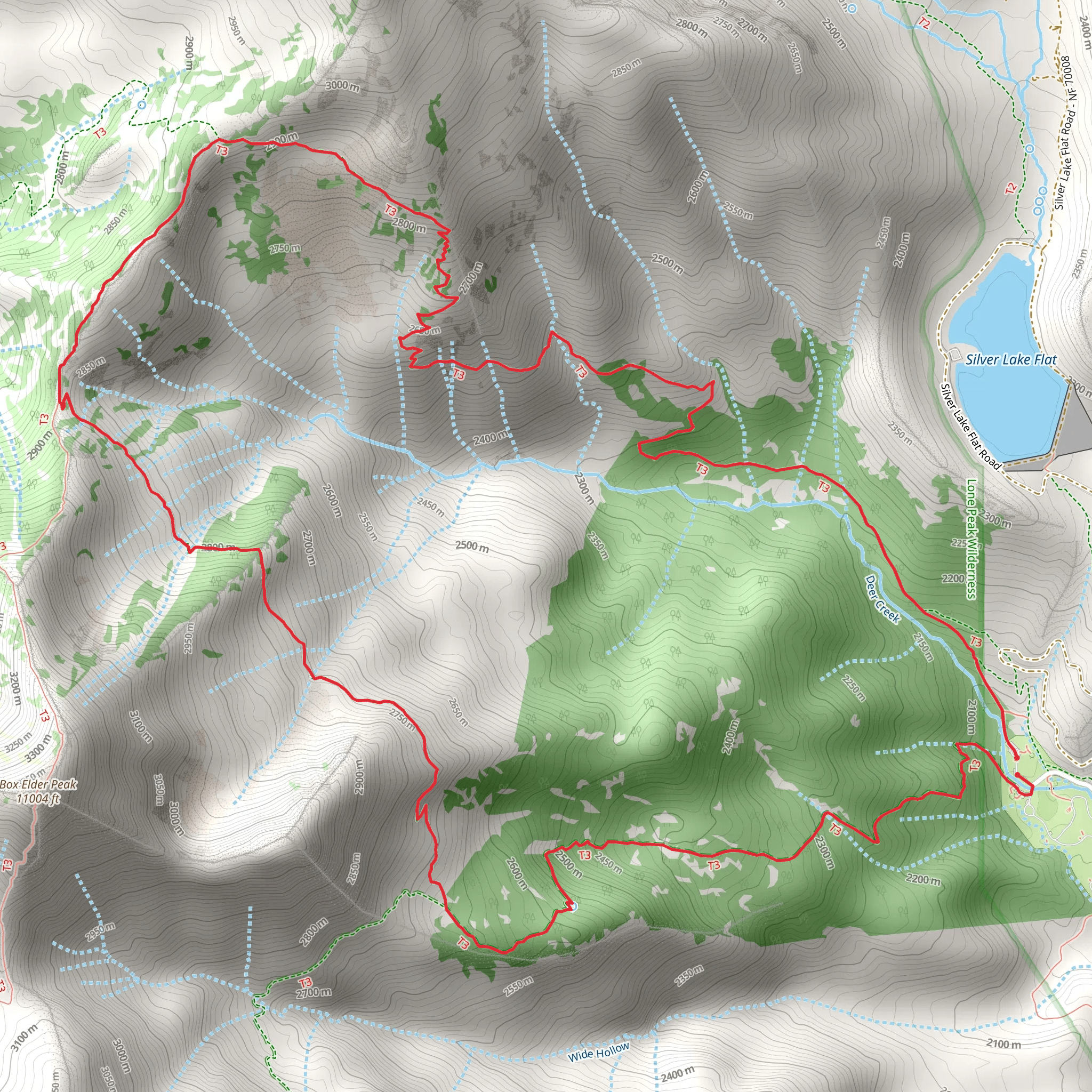 Box Elder Trail and White canyon Loop Trail mobile static map