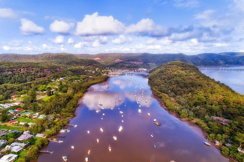 An image depicting the trail Great North Walk – Ku-ring-gai Chase National Park and its surrounding area.