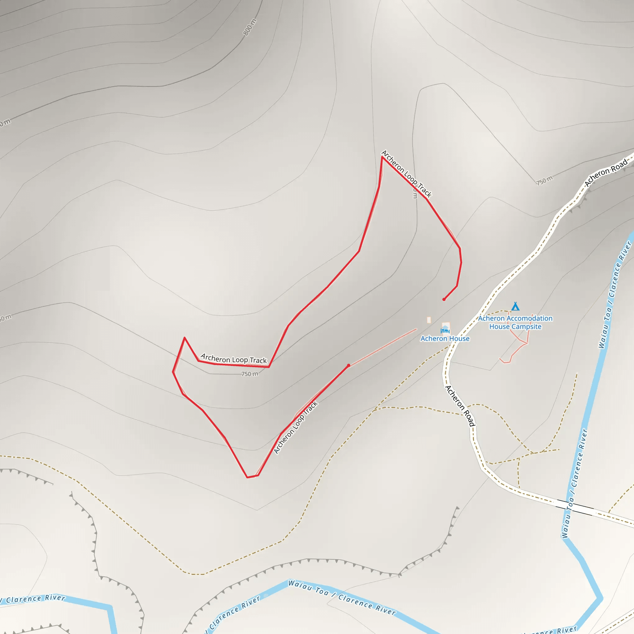 Acheron Lookout Loop Walk mobile static map