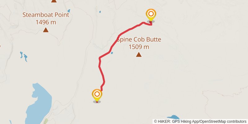 Ultra Pedestrian North Loop stage 108 Map