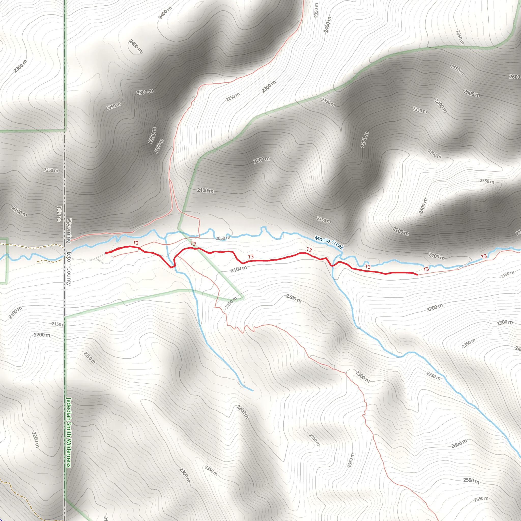 Moose Creek Short Trail mobile static map