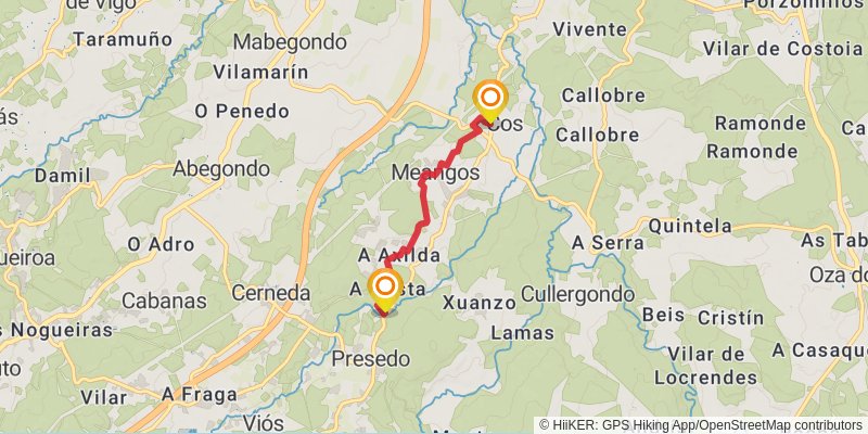 Camino Ingles alt 2 Map