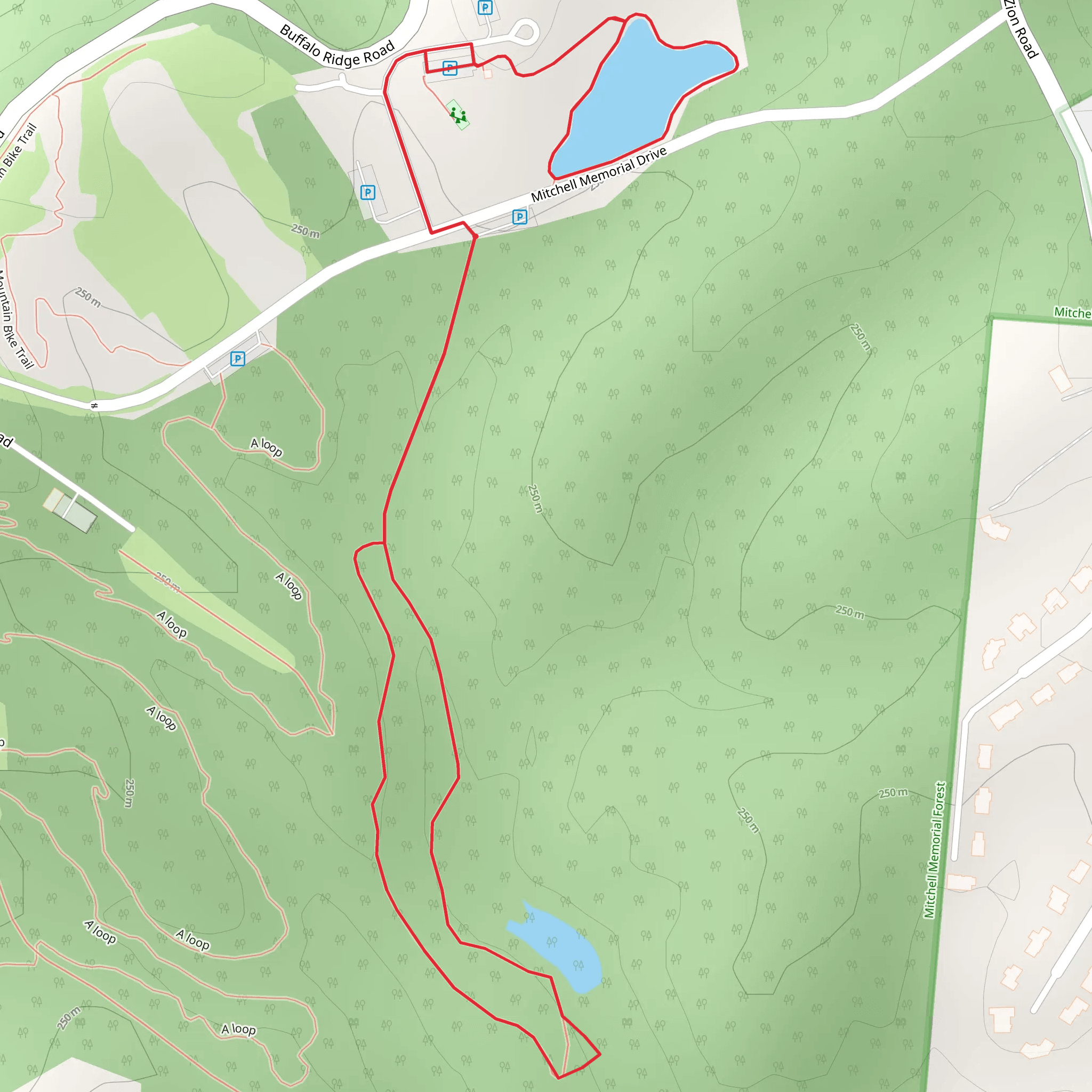 Mitchell Memorial Drive North-South Loop mobile static map
