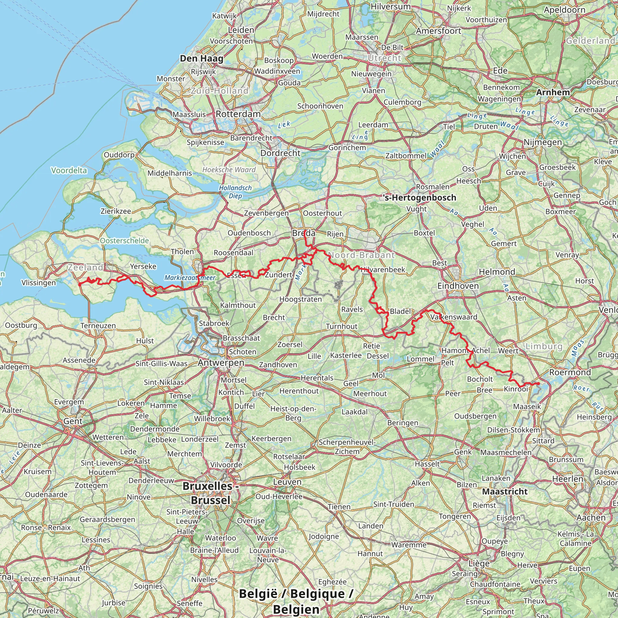 Grenslandpad mobile static map