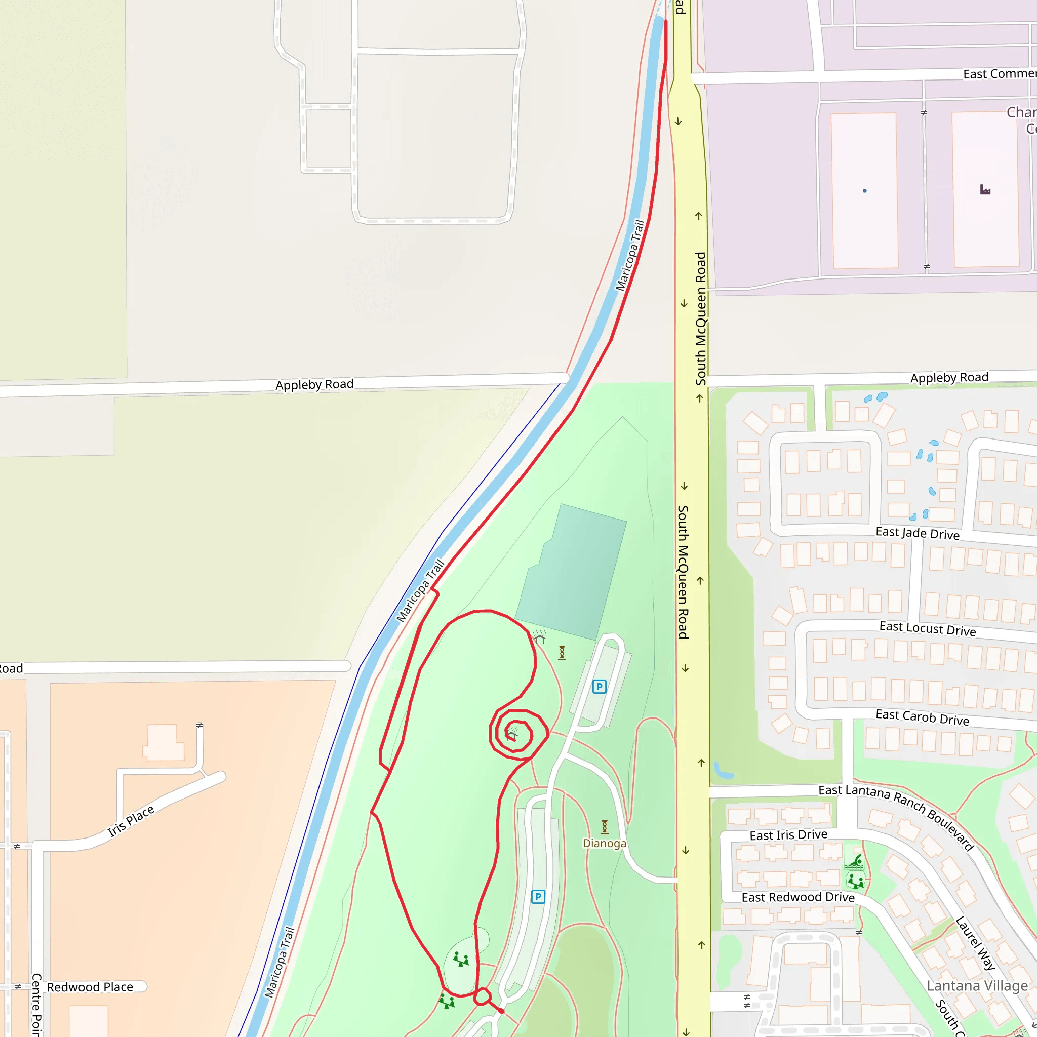 Paseo Vista Recreation Area - Maricopa Trail mobile static map
