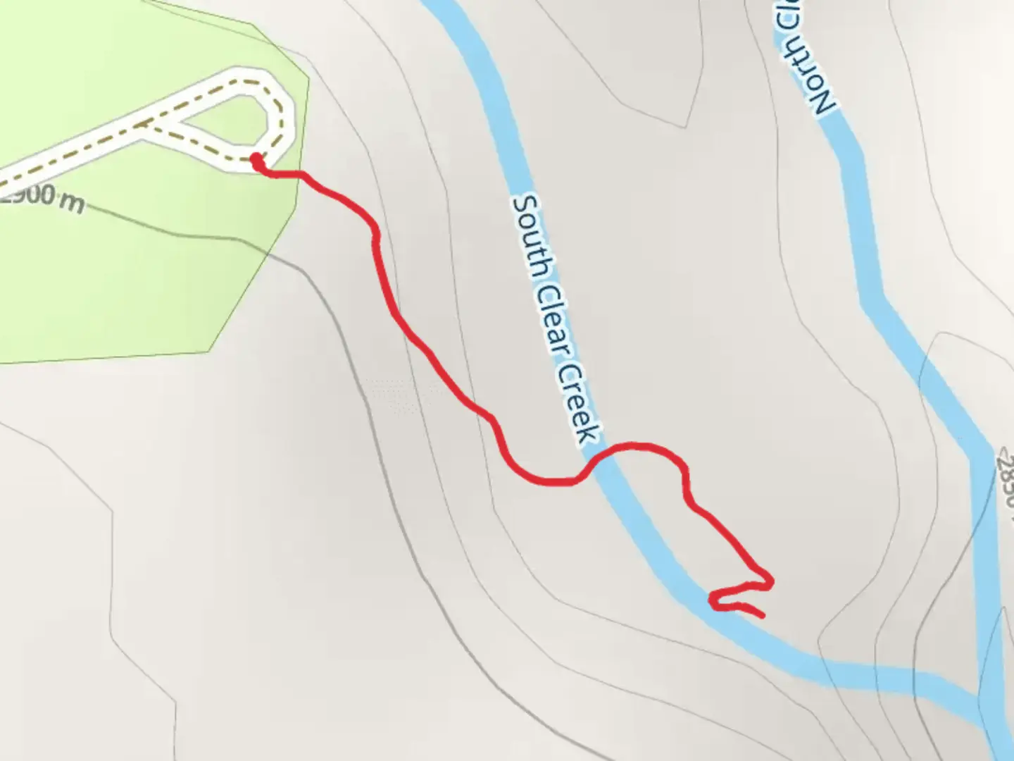 An image depicting the trail South Clear Creek Falls Nature Trail and its surrounding area.