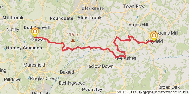 Dymchurch to Didcot Walk stage 6 Map