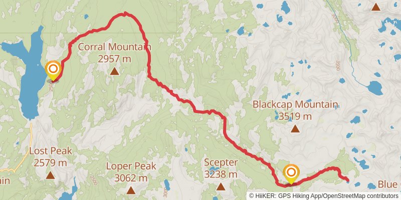 Portal Lake via Blackcap Trail stage 4 Map