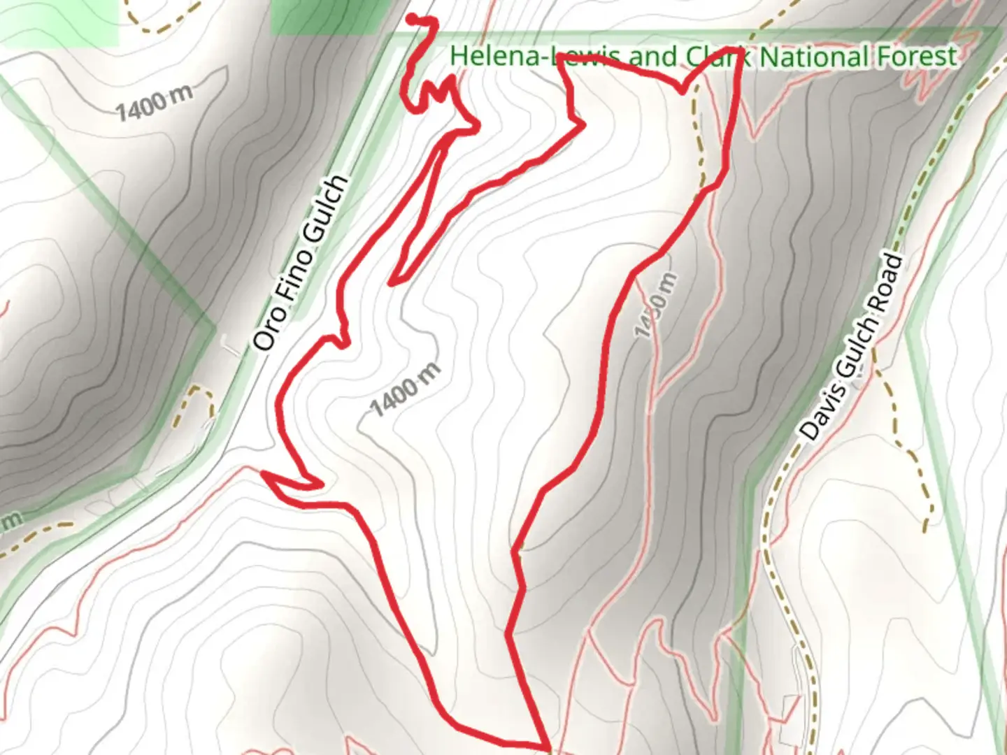 An image depicting the trail Don't Fence Me In Trail and Waterline Trail Loop and its surrounding area.