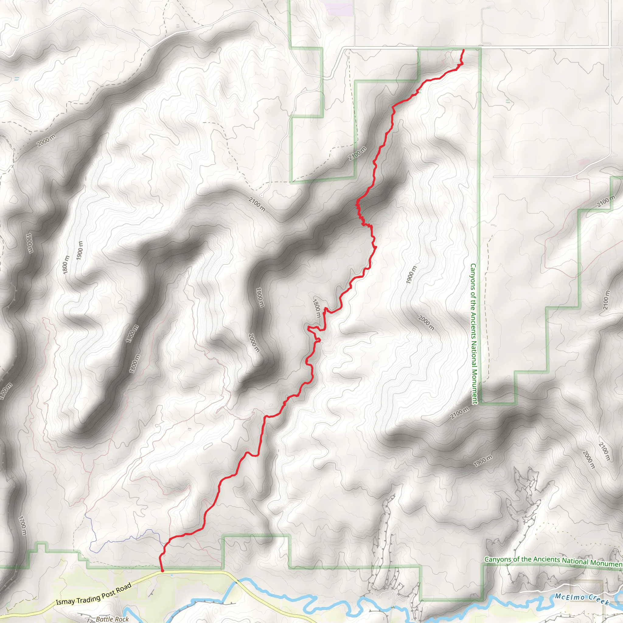 Ismay Trading Post Road mobile static map