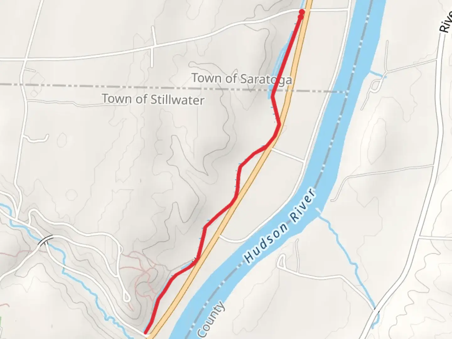 An image depicting the trail Old Champlain Canal Towpath Trail and its surrounding area.