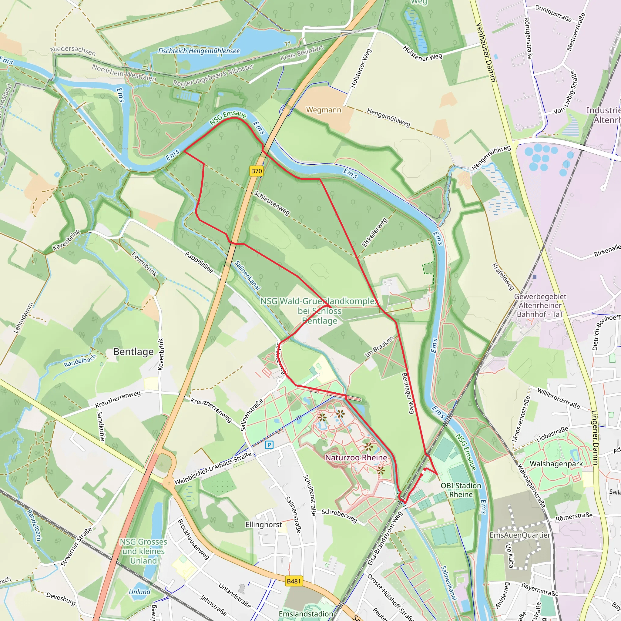 NSG Wald Gruenlandkomplex bei Schloss Bentlage Loop via Gertrudenweg mobile static map